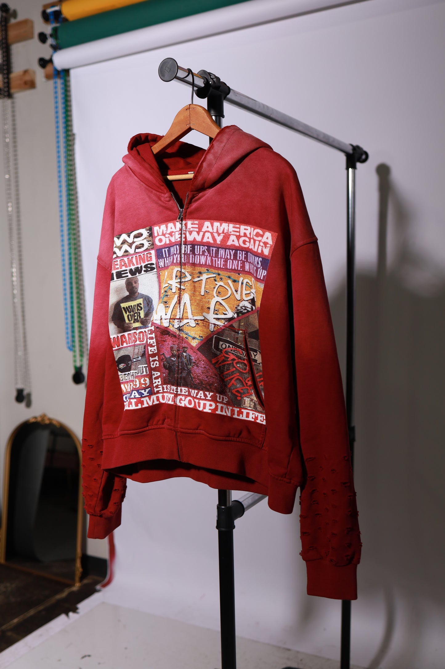 Breaking News Jacket (Burgundy)
